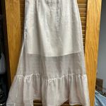 Anthropologie Cream Midi Skirt Photo 2