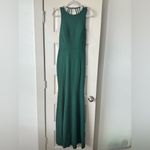 Hunter Windsor Keyla Open Back Fitted Formal Glitter Gown  Green NEW Size Small Photo 8