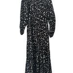 Old Navy Old Navy Black Floral Print Long Sleeve Maxi Dress Cottagecore Prairie Photo 1