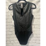 INC international concepts faux leather bodysuit Black Photo 1