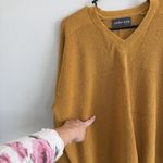 Alpaca 111 Woman’s Vneck Sweater Sz L Orange Tight Knit 100% Alpaca Made In Peru Size L Photo 3