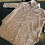 Women’s Brown oversized Plaid shirt Jacket Photo 1