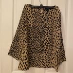 J.Crew XS Leopard Cheetah Print Blouse Business Professional Silky Material Photo 0
