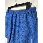 Brooks  Moment 5" Running Shorts LARGE Blue Geometric Athletic Track Pockets Photo 2