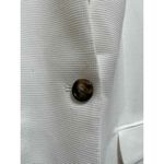 DKNY  Ivory Textured One Button Closure Pocket Collarless Blazer Size 6 Small Photo 4