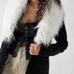 Free People Lady Lane Faux Fur Corduroy Jacket in Black Size XSmall Photo 0