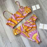 Show Me Your Mumu  Bikini NWT geometric funky womens Pink Orange (small medium) Photo 0