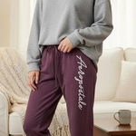 Aeropostale Women's Plum White Logo Joggers XS Photo 0