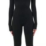Naked Wardrobe Naked‎ Wardrobe The Bare Body Jumpsuit Long Sleeve Catsuit Black 2X Photo 0