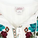 Ariat NWT Reflections Floral Embroidered Blouse S White Photo 8