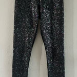 ZYIA Black Rainbow Splatter Leggings 7/8 Pocket Light n Tight Hi Rise Size 0 Photo 0