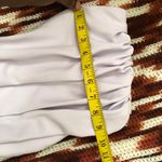 ZARA Purple Lavender Ruched Crop Bustier Corset Tube Top Shirt Blouse Strapless Sleeveless-L Measurement in pics Photo 6