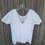 J.Crew White Eyelet Women's Top Photo 3