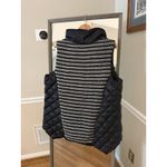 G.H. Bass Black Down Feather Puffer Vest Women’s Size XL Quilted Hooded Warm Photo 6
