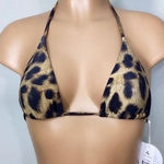 PilyQ New.  cheetah bikini top. Small Photo 0