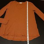 T.LA Nadia cut out waffle knit long sleeve thermal, terracota, oversized XS Photo 3