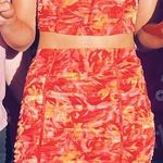 Windsor Rare Pink Floral Padded Crop Top & Mini Scrunch Skirt Set Photo 0