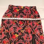 Modcloth  Baroque Floral Satin Pencil Skirt M Knee Slit Romantic Dark Academia Photo 9