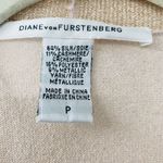 Diane Von Furstenberg  Open Front Cardigan Silk Cashmere Gold Shimmer Small Luxe Photo 3