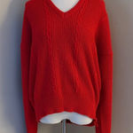 Vintage Royal North Outfitters Red Cable Knit V Neck Sweater Women's Large Photo 0