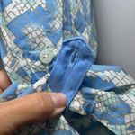 Nick & Nora  Pajama Set‎ Blue Python Snake Print Sleepwear Lounge Set Size Small Photo 6