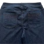 Chico's Chico’s Dark Wash Rhinestone Back Pockets Straight Leg Denim Jeans Size 6 Short Photo 2