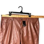 Torrid NEW Faux Leather Pants Womens 16R Brown Perfect Skinny Mid Rise Ankle Photo 10
