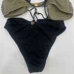 VIX Solid Gi Swimsuit Size Large NWT Paul Hermanny Olive Black Strappy Swim Sexy Green Photo 13