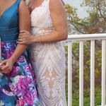 Jasz Couture  White Sequin Long Dress Photo 6