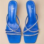 Lulus Satin Rhinestone High Heel Sandals Photo 1
