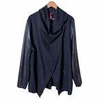 Spanx Drape Front Faux Leather Convertible Jacket in Black Size 3X Photo 5