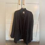Elizabeth and James  Black Long Oversized Blazer Size Large Minimalist Chic Photo 1
