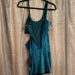 Lulus Cabaret cutie emerald green velvet cutout bodycon mini dress, size L NWT Green Size L Photo 6