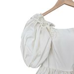 Vintage Victorian Puff Sleeve Tiered Lace Wedding Dress Sz XS Photo 1