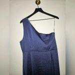 Sachin + Babi SACHIN &‎ BABI  Chlesea One- Shoulder Gown in Deep Cobalt , Missing Bow Photo 3