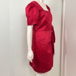 Milly  Red Midi Dress with Bow Accent original price $550 Photo 4