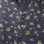 Wild Blue  Floral Tie Neck Blouse sz S Photo 4
