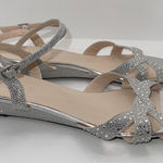 Benjamin Walk Touch Ups Women's Lena Wedge Sandal Silver Women’s 8 Wide 8W Photo 0