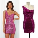 Hello Molly  Citadel Skies Sequin Mini Dress Fuchsia Purple‎ Pink Size US 6 Photo 1