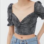 Urban Outfitters  Twist Front Puff Sleeve Blouse Size Large Photo 3