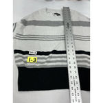 Lucky Brand Womans Long Sleeve Pullover Sweater M/M Gray Black Stripe Scoop Neck Photo 5