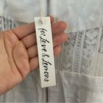 For Love & Lemons  Dress Lovebird Lace Midi White Neutral Bridal Vacation Casual Photo 11