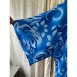 NWT Lee's Fashion Hawaii LLC Hawaiian Wide Short Sleeves Side Self Tie Tunic Top Blue Size 2X Photo 2