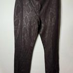 INC  Snake-Print Skinny Pants Brown 4 NWT Photo 2