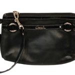 Coach BLACK PENELOPE MEDIUM SMOOTH LEATHER WRISTLET WALLET CARD COIN HOLDER Photo 0