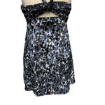 Free People  Virgo Moon‎ Velvet Slip Minidress Gray Black Leopard Size Medium Photo 8