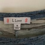 L Love Camo Pullover Long Balloon Sleeve Top Size Small Green Photo 2