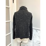 Madewell  Donegal Belmont Charcoal Gray Sweater Ribbed Mockneck Marled Small Photo 2