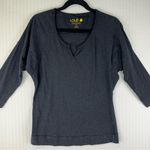 Lole  3/4 Sleeve Blouse Women’s Size Medium Black Heather Charcoal Gray Shirt Photo 1