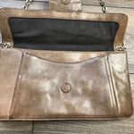 Banana Republic  Leather Shoulder Bag Clutch Purse Brown Gold Chain Magnetic Snap Photo 5